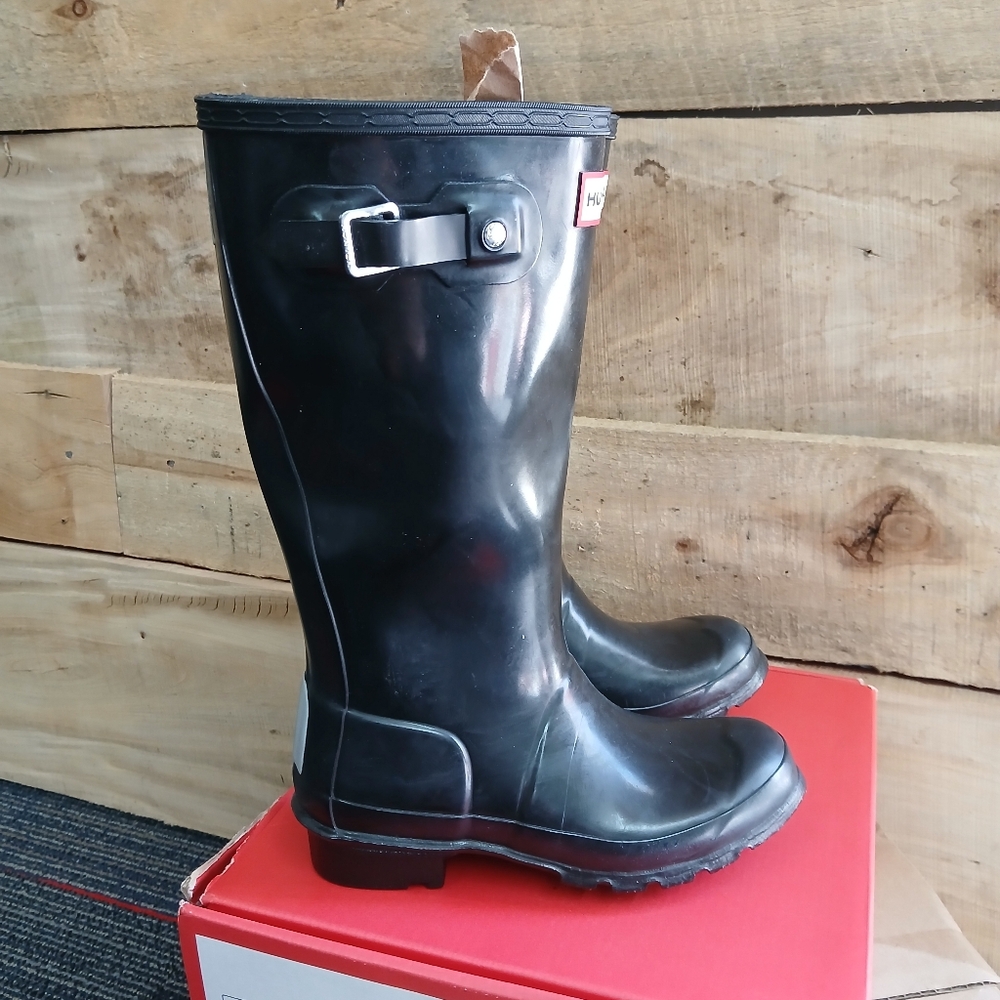 New Hunter original big kids rain boots 💦 1 B / 2 G - Picture 4 of 7
